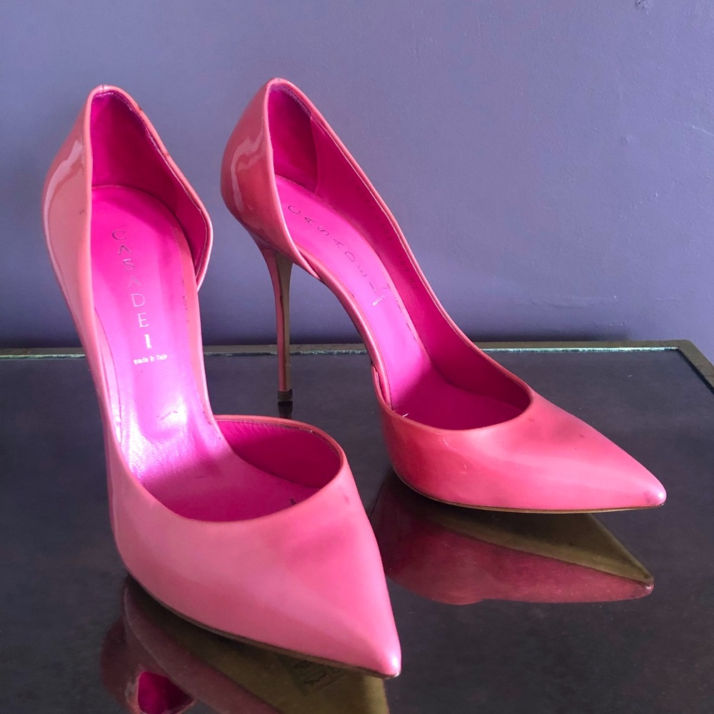 CASADEI pink classic heels new w/defect size 11